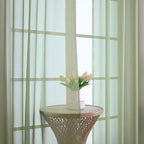 Sheer Sage Green Curtains 108 Inches Long 2 Panels Set, 59 Inch Extra Wide - Image 3