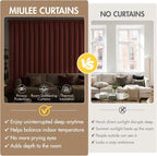 MIULEE Set of 4 Terracotta 45 Inch Short Blackout Kitchen Window Curtains | - Image 8