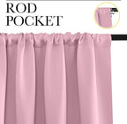 NICETOWN Blackout Curtains for Living Curtains, Rouge Pink, 2 Panels, 29 by 30 - Image 2