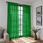 SpaceDresser Check Sheer Curtains 72 Inches Long - Image 6