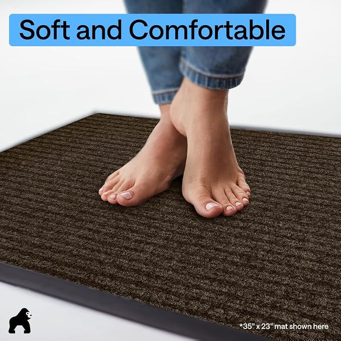 GORILLA GRIP Waterproof Traffic Guard Door Mat, 2 Pack, Indoor Outdoor Heavy - Image 8