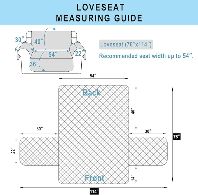 Reversible Loveseat Couch Sofa Covers, Huntergreen | Loveseat Covers - Image 7