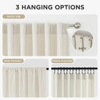 Joydeco Linen Curtains 84 Inch Length 2 Panels, Light Filtering Drapes 52 - Image 5