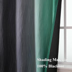 Black and Green Ombre Blackout Curtains 102 Inches Long | Curtains - Image 5