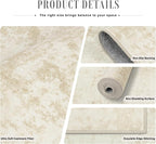 3x10 Washable Runner Rug：Modern Abstract Kitchen Soft Carpet Beige | - Image 7