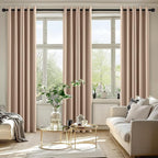 MIULEE Blackout Curtains for Bedroom 2 Panels 40 x 72 Inch Long Beige | Thermal - Image 6