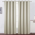 Blackout Curtains 66 x 84 inch/Light Beige Curtains Set of 2 Panels/Thermal by Lemomo