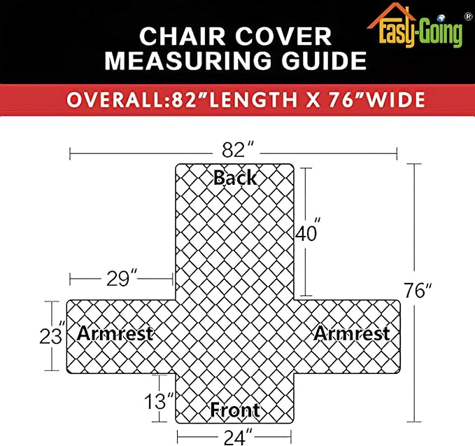 Easy-Going Reversible Couch Cover, Small Chair, Christmas Red/Ivory | Machine - Image 6