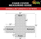 Easy-Going Reversible Couch Cover, Small Chair, Christmas Red/Ivory | Machine - Image 6