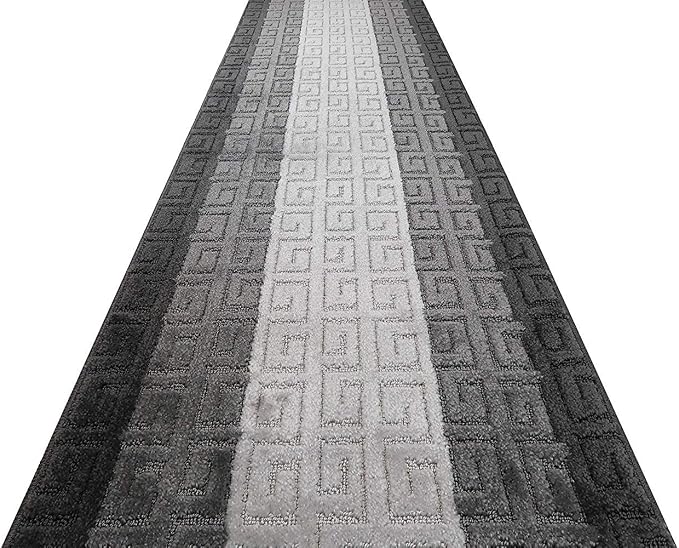 9 Ft Gray Hallway Runner Rug, Non Slip Washable, Kitchen & Entryway | 2'2" x 9 - Image 4