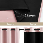 MIULEE Light Pink Blackout Curtains - Image 3