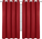 Bright Red Blackout Curtains 52 x 63 Inch Length/Set of 2 Curtain - Image 2