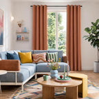 100% Blackout Linen Textured Curtains 96 Inch Long, Light Blocking, Thermal - Image 2