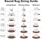 OLANLY Coffee Round Rugs for Bedroom - Image 8