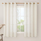 68 Inch Semi Sheer Linen Curtains by LAMIT
