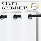 NICETOWN White Lightweight Fabric Curtain Panels, 48 inch Length, Non-Blackout - Image 2
