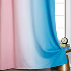 Pink and Blue Ombre Curtains for Bedroom 45 Inch Long | Room Darkening Curtains - Image 6