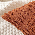 MIULEE Fall Lumbar Corduroy Decorative Throw Pillow Covers 12x20 Dark Rust | - Image 7