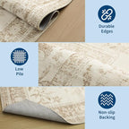 GarveeHome Vintage Beige Non-Slip Washable 2x6 Kitchen Runner Hallway Rug - Image 5