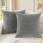 CaliTime Decorative Couch Throw Pillow Covers 24 X 24 Inches Medium Grey | Pack by CaliTime