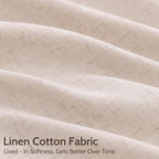 Natural White Linen Curtains 108 Inches Long - Image 4