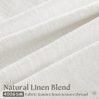 Extra Wide Pinch Pleat 84 Inch Curtains 60 Inch Wide Beige White | Memory - Image 2