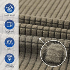Stretch Oversized Couch Covers for Sofa Slipcover, Khaki | 1-Piece Washable - Image 3
