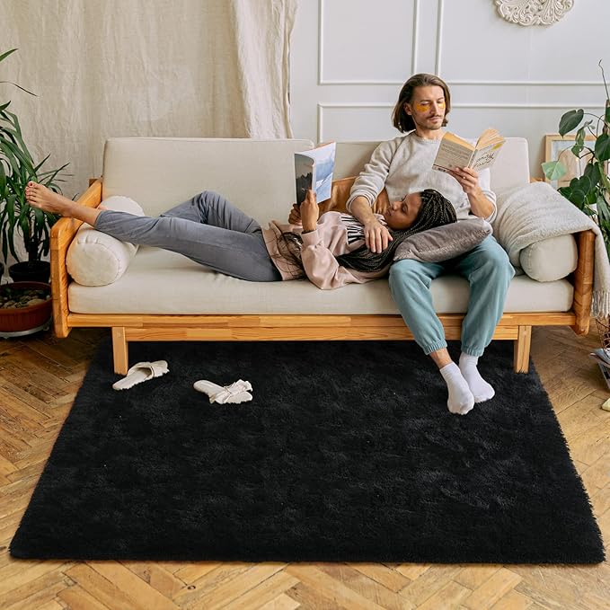 Chicrug Soft Area Rugs for Bedroom Living Room Plush Fluffy Rug 3x5 | Shag - Image 2