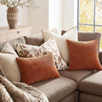 Fancy Homi 2 Packs Rust Samll Decorative Throw Pillow Covers 14x14 Inch - Image 5