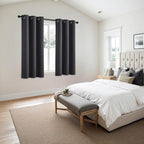 MIULEE Blackout Curtains for Bedroom 2 Panels 40 x 45 Inch Long Dark Grey | - Image 6