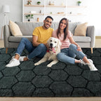 Noahas 5x7 Dark Grey Fluffy Soft Area Rug Non-Slip - Image 4