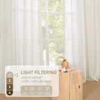 60 Inch Semi Sheer Linen Curtains - Image 4