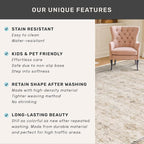 Washable Ivory Beige Living Room Rug, 8x12 Non Slip Area Rugs - Image 7