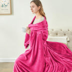 BEDELITE Fleece Blanket Soft Plush Twin Size Blanket Hot Pink 60"x80" | Ultra - Image 6