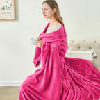 BEDELITE Fleece Blanket Soft Plush King Size Bed Blanket Hot Pink 108"x90" | - Image 8