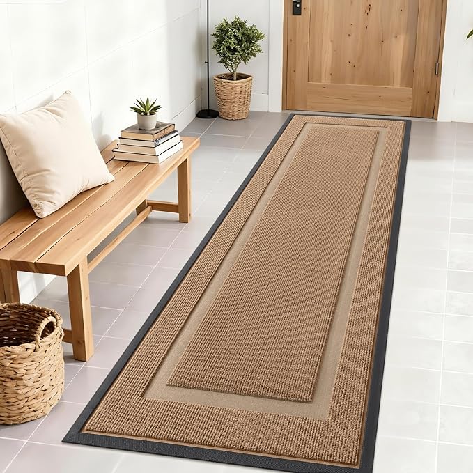OLANLY Front Door Mat Outside 71x23, All-Season Heavy-Duty Rubber Doormat | by OLANLY