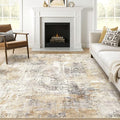 LOONGRUG Square Rug 8x8 Washable Large Neutral Modern Abstract Area Rugs | Soft by LOONGRUG
