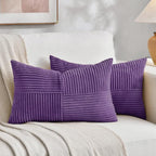 Fancy Homi 2 Packs Purple Long Lumbar Decorative Throw Pillow Covers 12x24 Inch by Fancy+Homi