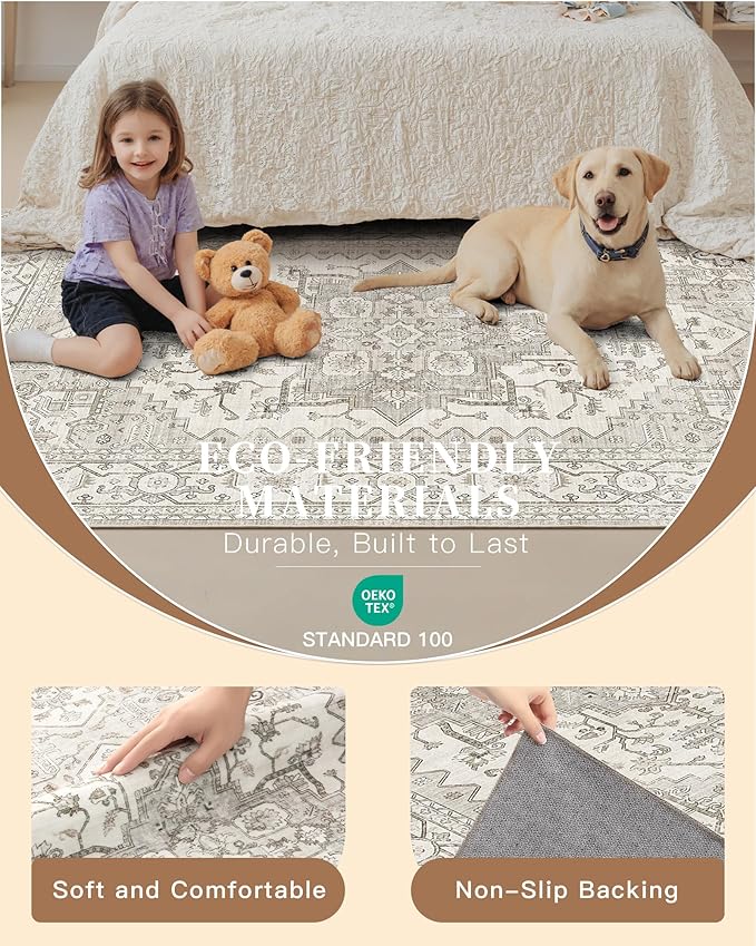 Madane 4x10 Wide Hallway Runner Rug Washable - Image 5