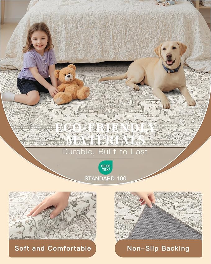 Madane Washable Runner Rugs 2x10 Long - Image 5