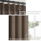 Extra Long 108 Inch Dark Brown Floor to Ceiling Curtains - Image 3