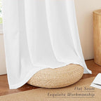 NICETOWN White Linen Curtains 108 inches Long - Image 6