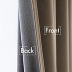 MIULEE Velvet Curtains 52x96 inches 2 Panels Light Taupe Blackout Curtains | - Image 6