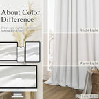 White 100% Blackout Curtains 105 Inch Length 2 Panels Set - Image 7