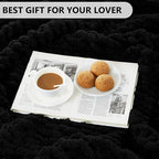 L'AGRATY Chunky Knit Throw Blanket - Image 6