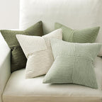 MIULEE Summer Light Green Decorative Throw Pillow Covers 20x20 Inch Set of 4 - Image 3