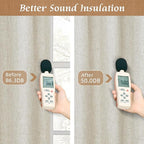 Natural 100% Blackout Linen Curtains 45 Inches - Image 5