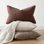 MIULEE Decorative Couch Throw Pillow Covers 20x20 in Red Brown 2 Pack | Modern - Image 6