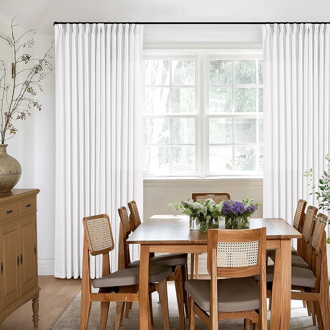 100 Inch Linen Pleated Curtains 2 Panels - Image 6