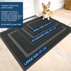 OLANLY Front Door Mat Outside 71x34, All-Season Heavy-Duty Rubber Doormat | - Image 2